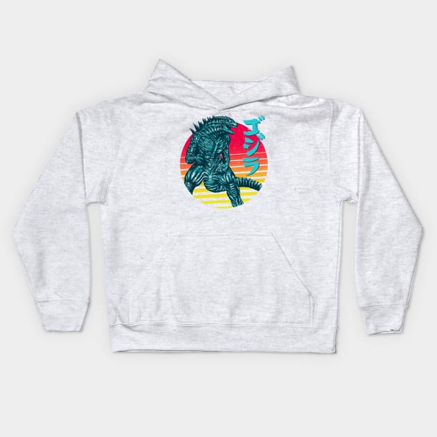 Rad Kaiju Kids Hoodie by ddjvigo